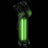 Firefly Flint-Glow Marker showing green self-luminous tritium illumination in darkness