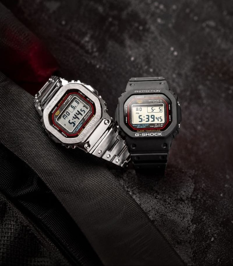 G-SHOCK Tough watches on a dark background