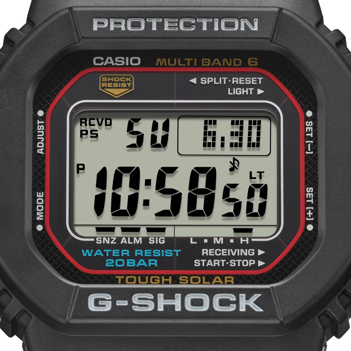 Classic square Casio G-SHOCK GW-M5610U-1ER watch inspired by the original 5600 design