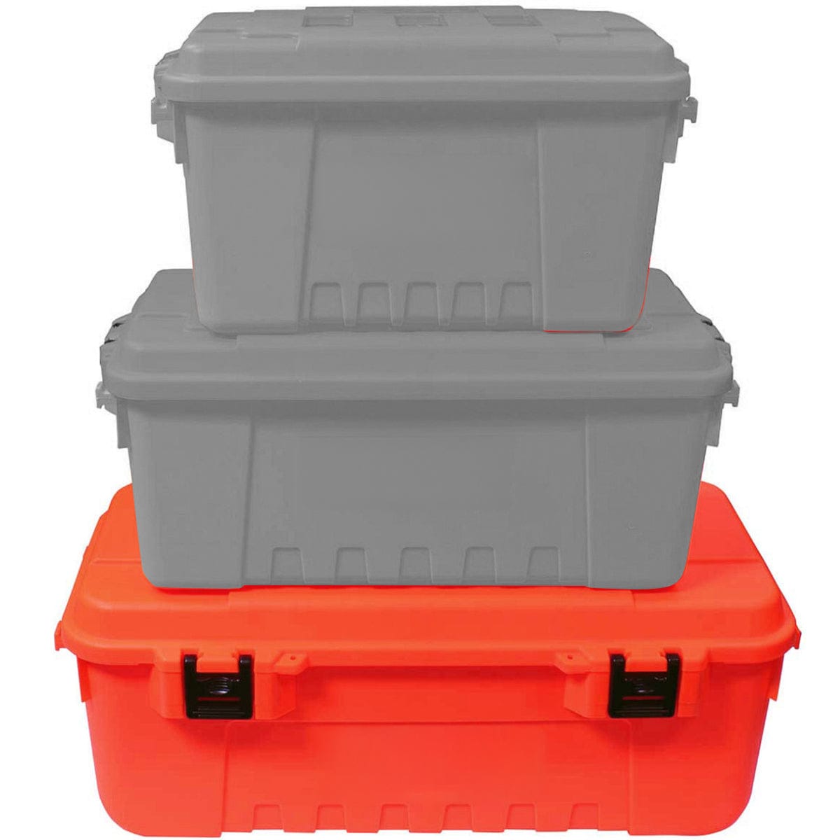 Large orange Plano storage trunk
