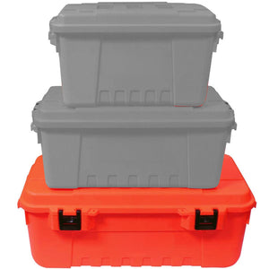 Large orange Plano storage trunk