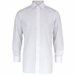 Cooneen Shirts & Tops Men's Long Sleeve Uniform Shirt With Epaulettes, White