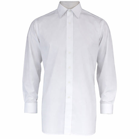 Cooneen Shirts & Tops Men's Long Sleeve Uniform Shirt With Epaulettes, White