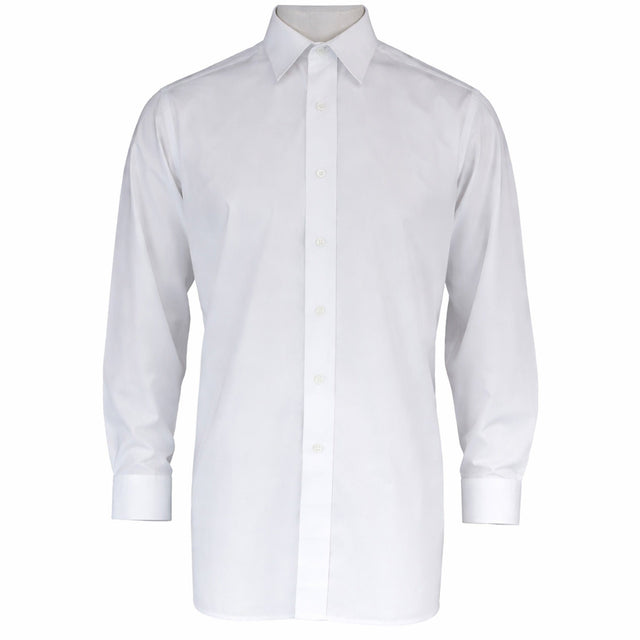Cooneen Shirts & Tops Men's Long Sleeve Uniform Shirt With Epaulettes, White