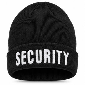 Mil-Tec Headwear Mil-Tec Black SECURITY Acrylic Watch Hat