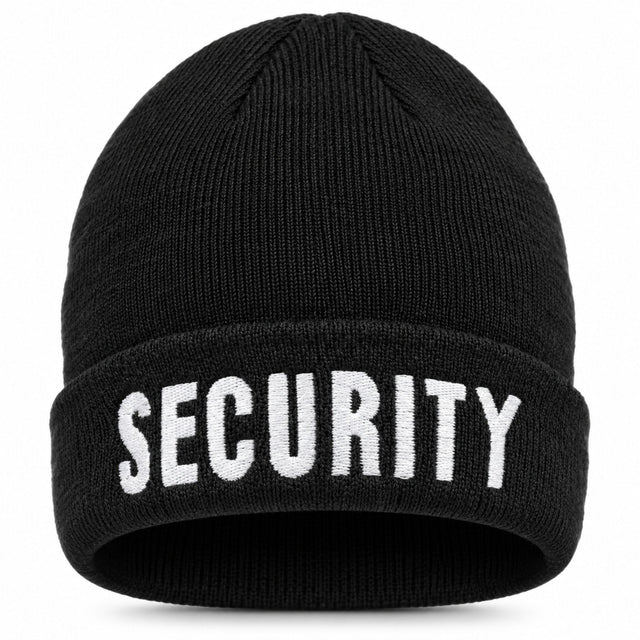 Mil-Tec Headwear Mil-Tec Black SECURITY Acrylic Watch Hat