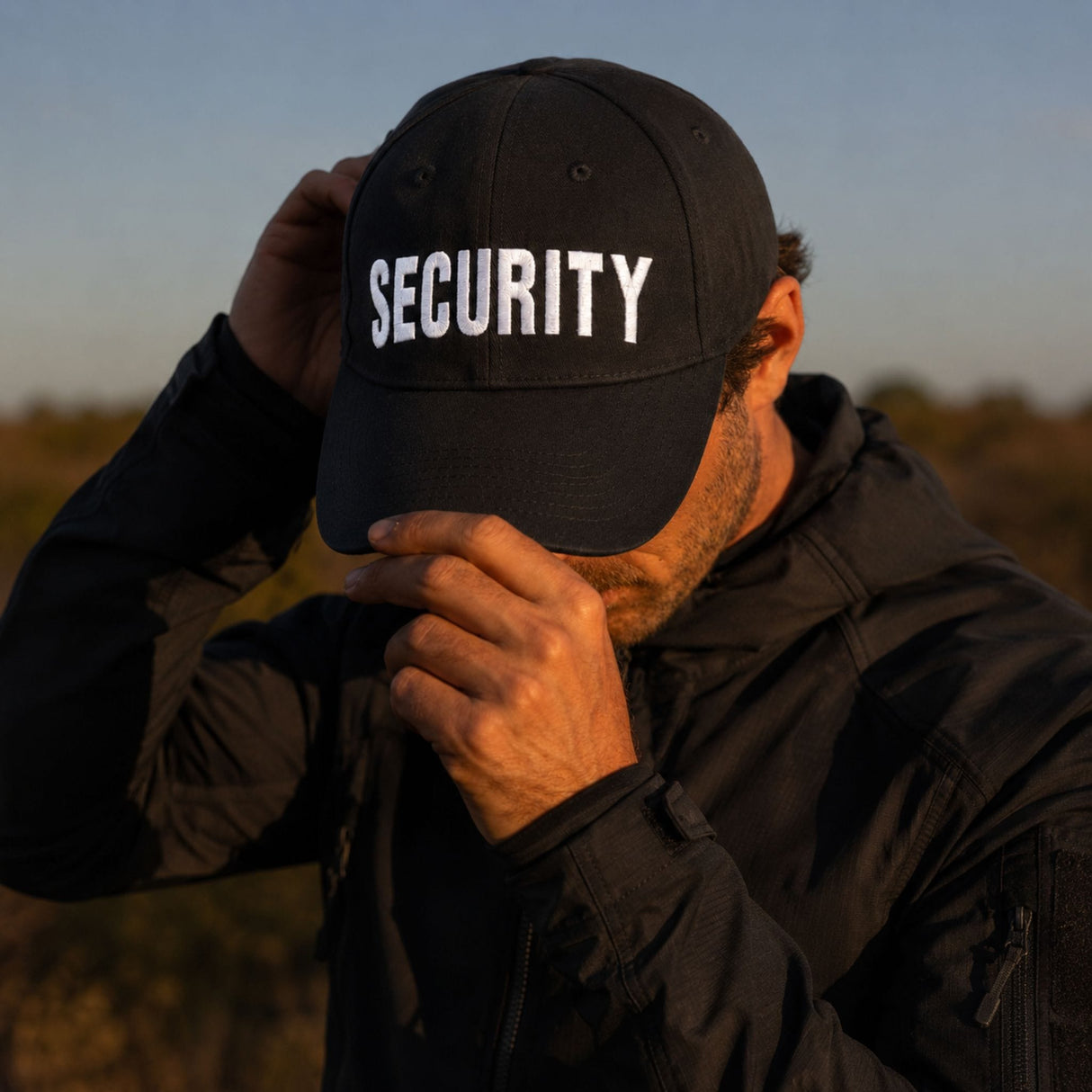 Mil-Tec Headwear Mil-Tec Black Security Baseball Cap