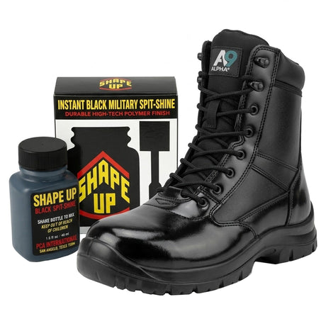 Shape Up Black Military Spit-Shine