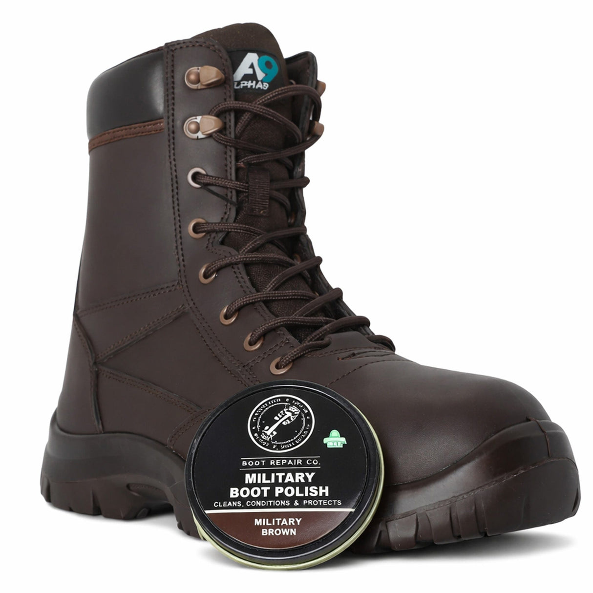 Brown boot polish