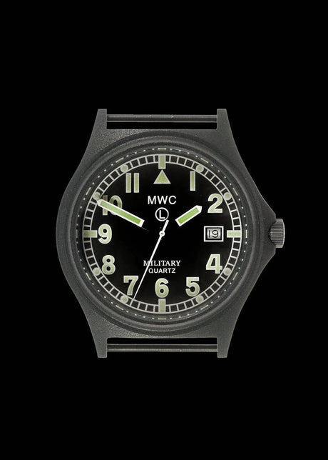 MWC Watches MWC G10 50m Water Resistant PVD Stealth with Battery Hatch, Solid Strap Bars and 60 Month Battery Life
