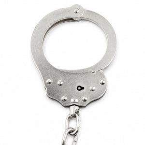 OP Zulu Handcuff Op Zulu Chain Linked Handcuff Nickle with 2 Sided Lock