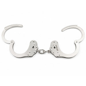OP Zulu Handcuff Op Zulu Chain Linked Handcuff Nickle with 2 Sided Lock