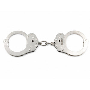 OP Zulu Handcuff Op Zulu Chain Linked Handcuff Nickle with 2 Sided Lock
