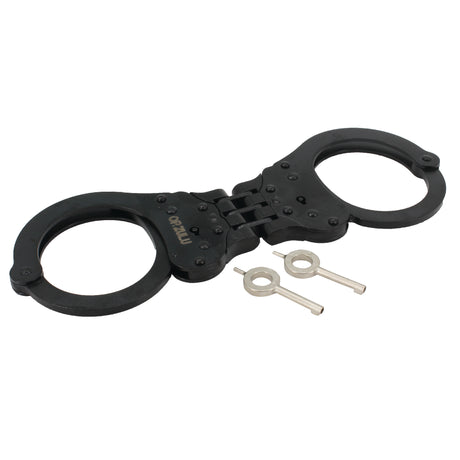 OP Zulu Handcuff OP ZULU Hinged Handcuff Black with 2 Sided Lock