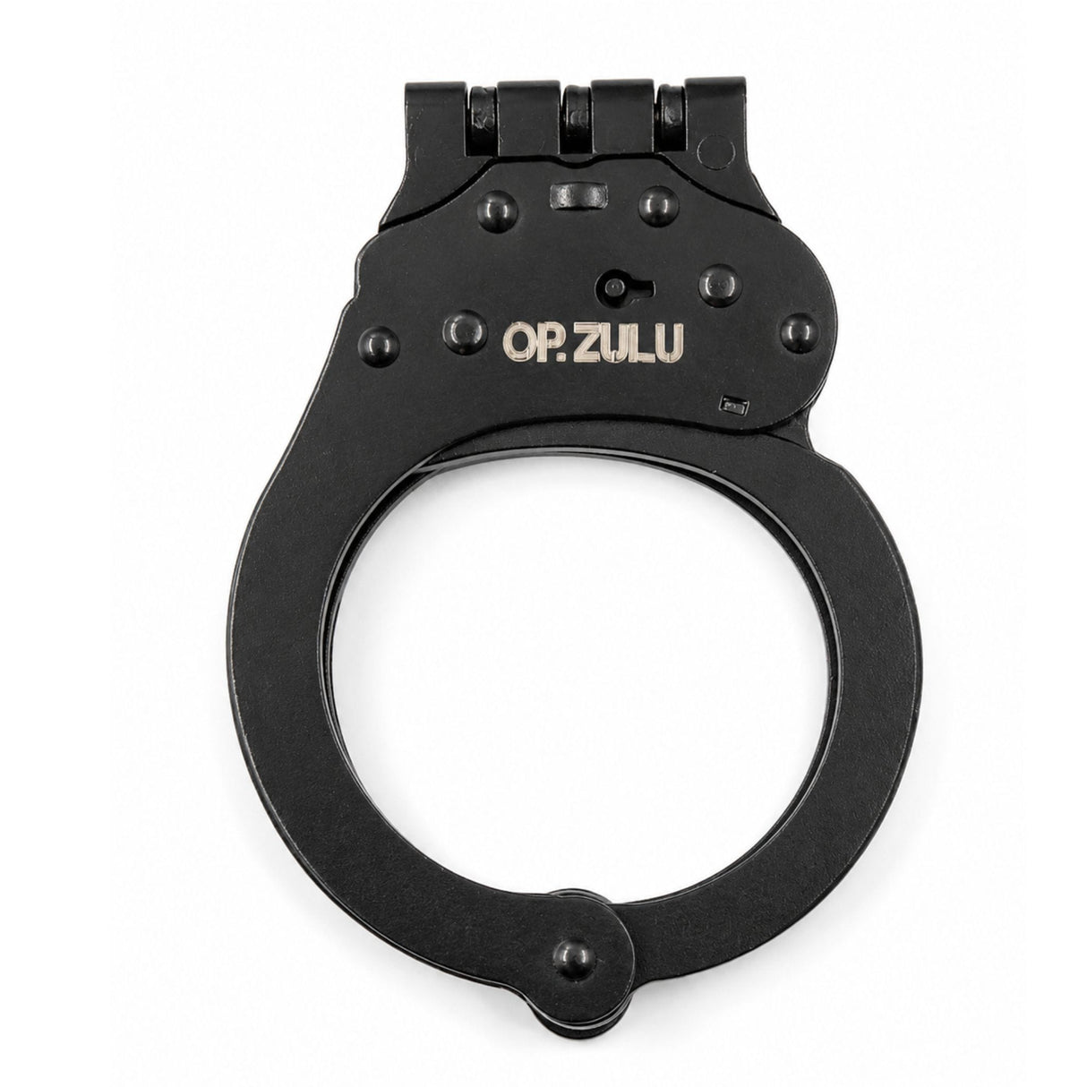 OP Zulu Handcuff OP ZULU Hinged Handcuff Black with 2 Sided Lock