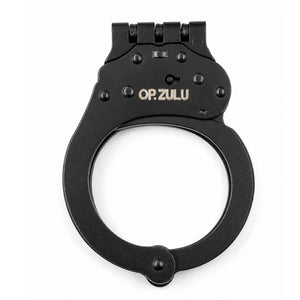OP Zulu Handcuff OP ZULU Hinged Handcuff Black with 2 Sided Lock