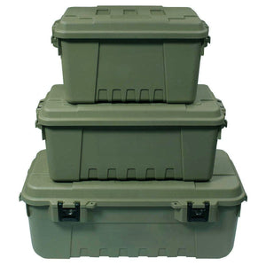 Plano olive green large storage trunks
