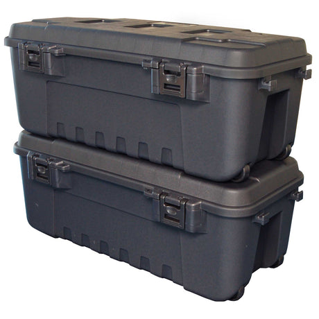 Plano Storage Box Double Plano Pro-Grade Storage Trunks, Black
