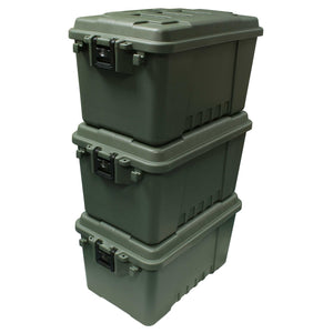 Small Olive Plano Storage Trunk - Triple Pack