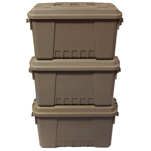 Small Tan Storage Crate Triple Pack - Plano
