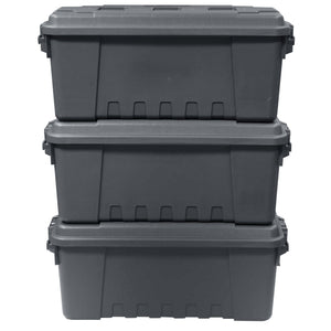 Plano Storage Box Medium - Triple Pack Plano Tactical Storage Trunks, Charcoal Grey