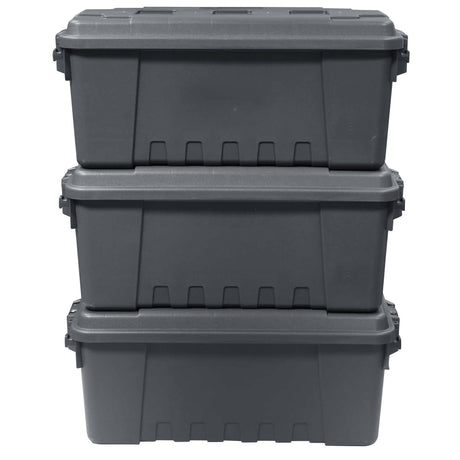Plano Storage Box Medium - Triple Pack Plano Tactical Storage Trunks, Charcoal Grey