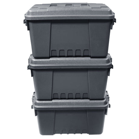 Plano Storage Box Small - Triple Pack Plano Tactical Storage Trunks, Charcoal Grey
