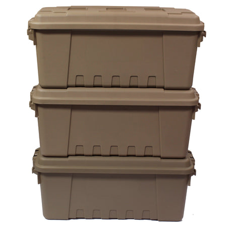Plano Storage Box Medium - Triple Pack Plano Tactical Storage Trunks, Desert Tan