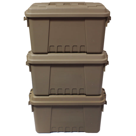 Plano Storage Box Small - Triple Pack Plano Tactical Storage Trunks, Desert Tan