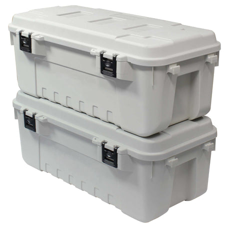 Plano Storage Box Large - Double Pack Plano Tactical Storage Trunks, Smoke Grey