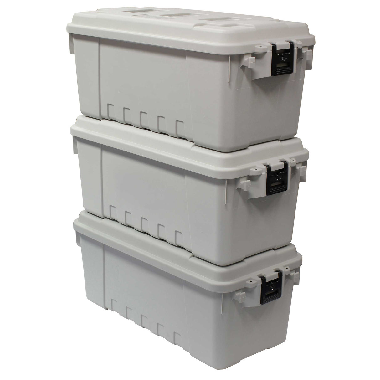 Plano Storage Box Medium - Triple Pack Plano Tactical Storage Trunks, Smoke Grey