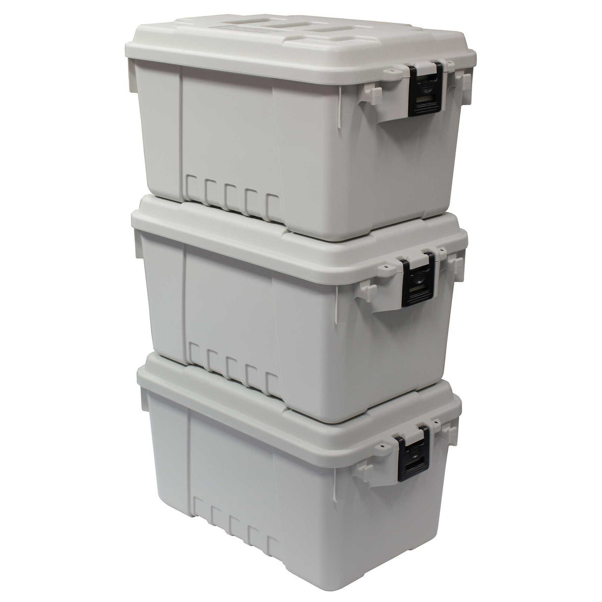 Plano Storage Box Small - Triple Pack Plano Tactical Storage Trunks, Smoke Grey