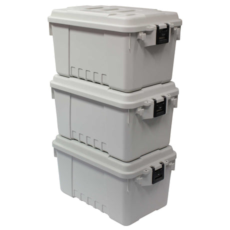 Plano Storage Box Small - Triple Pack Plano Tactical Storage Trunks, Smoke Grey