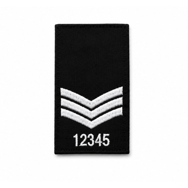 Patrol Store embroidery Rank + Number Police Rank Epaulettes (Pair)