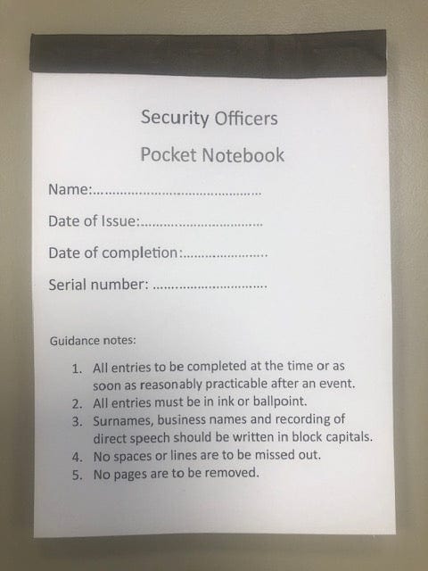 AlsoPrint Notebooks Security,  Pocket Notebook