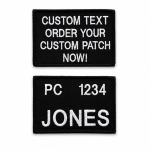 Personalised security and police style embroidered name patch