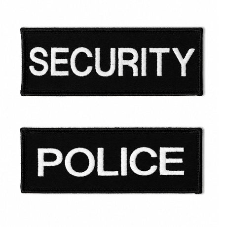 Custom black police patch designed for uniforms and tactical gear