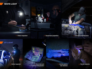Fenix SW05R White and UV LED, Multipurpose Clip Torch