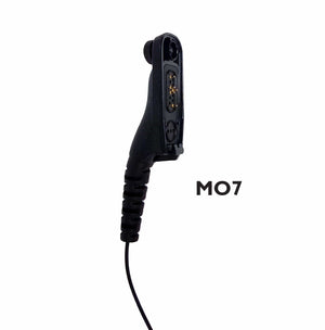 PJ&RHS Earpieces 2 Wire PTT Radio Headset for Motorola TRBO, DP3000 & 4000 Series with D-Shape Earpiece