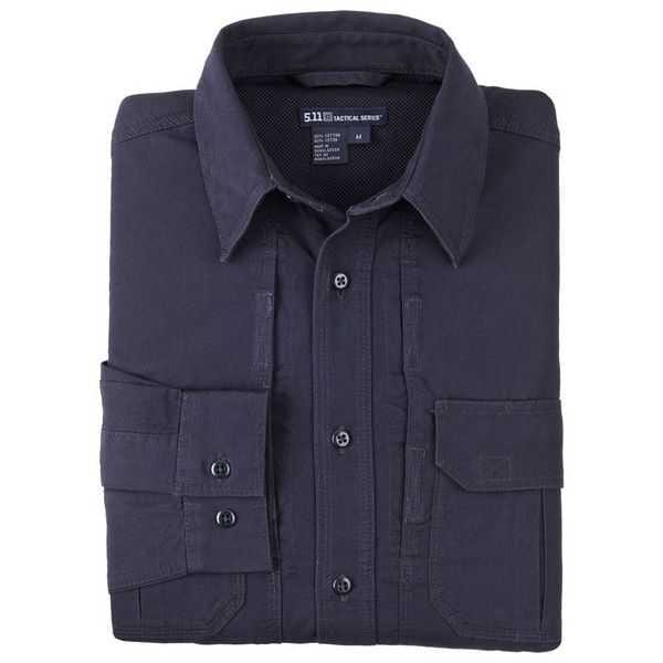  5.11 Tactical Shirt - Long Sleeve, Cotton - Fire Navy