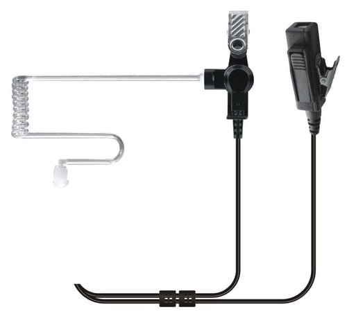 PJ&RHS Earpieces Acoustic Earpiece with 2 Wire PTT for Kenwood Radios