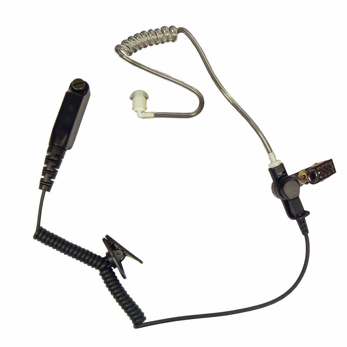 Écouteur Tube Acoustique Sepura STP8000 STP9000 SC20 SC21 – Micro PTT Métal + Tube Invisible – Idéal Environnements Bruyants