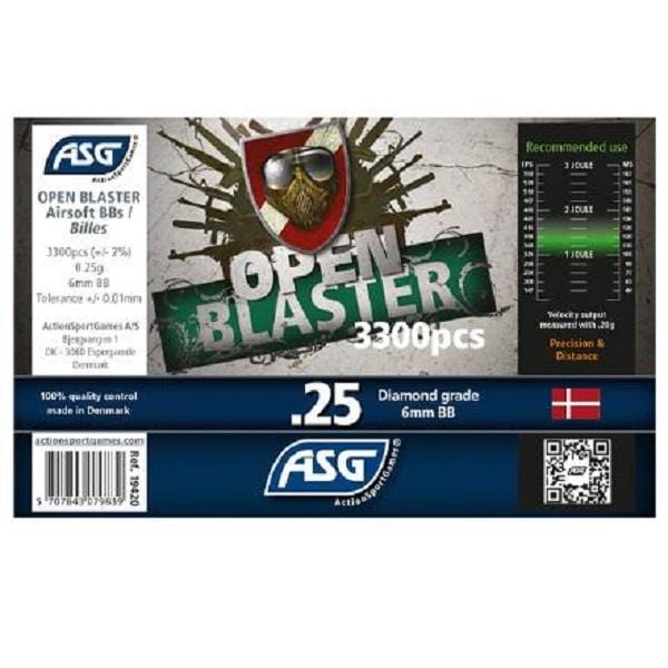 ASG Open Blaster 0.25g Airsoft BBs 3300 pcs