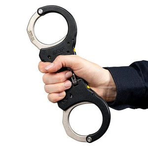 ASP Handcuff ASP Ultra Plus Hinge Cuffs Steel Bow, with Keyless double locking Black