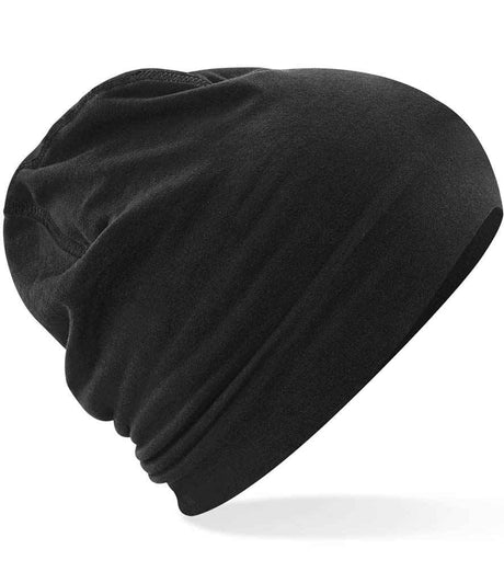 Beechfield Headwear Beechfield Comfort Cotton Beanie Black