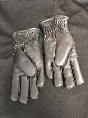 Police Surplus Police Uniform Black Leather Gloves, X187D, padded, Thinsulate (Used – Grade A)