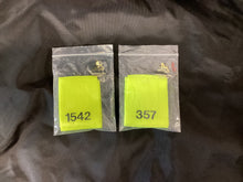 Load image into Gallery viewer, Police Surplus Police Uniform Epaulette Slides, Hi Vis yellow, black embroidered mixed numbers and lengths (Used – Grade A)
