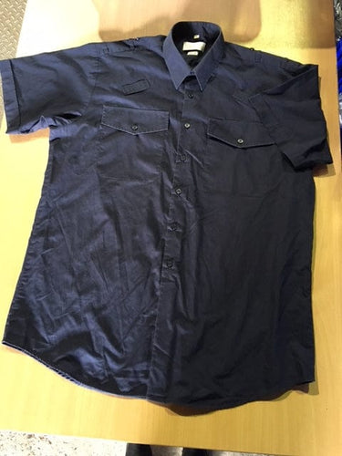 Police Surplus Police Uniform Fire Arms Navy Men’s Short Sleeve Shirt, epaulette loops (Used – Grade A)