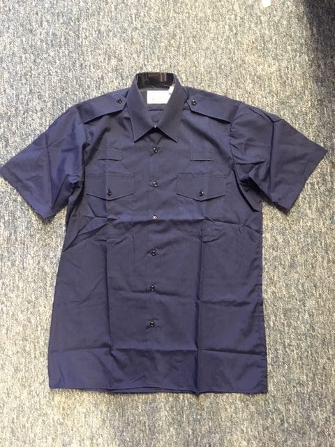 Fire Arms Navy Men's Short Sleeve Shirt, epaulette slides (Used