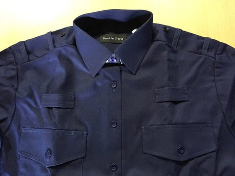 Police Surplus Police Uniform Fire Arms Navy Women’s Long Sleeve Shirt, epaulette loops (Used – Grade A)